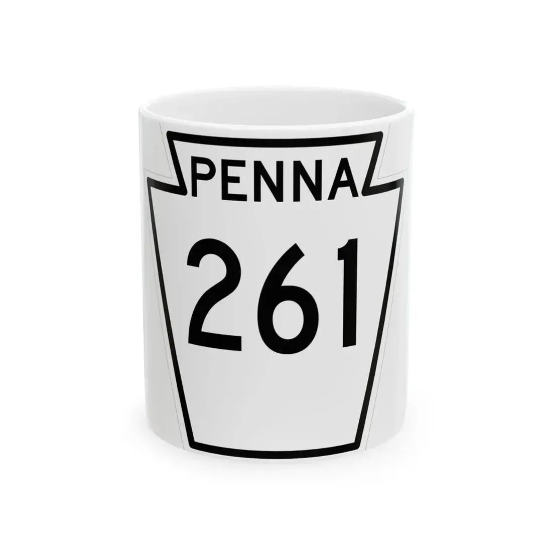 PA-261 1948 (Pennsylvania) (Road Sign) White Coffee Mug 11oz - Go Mug Yourself