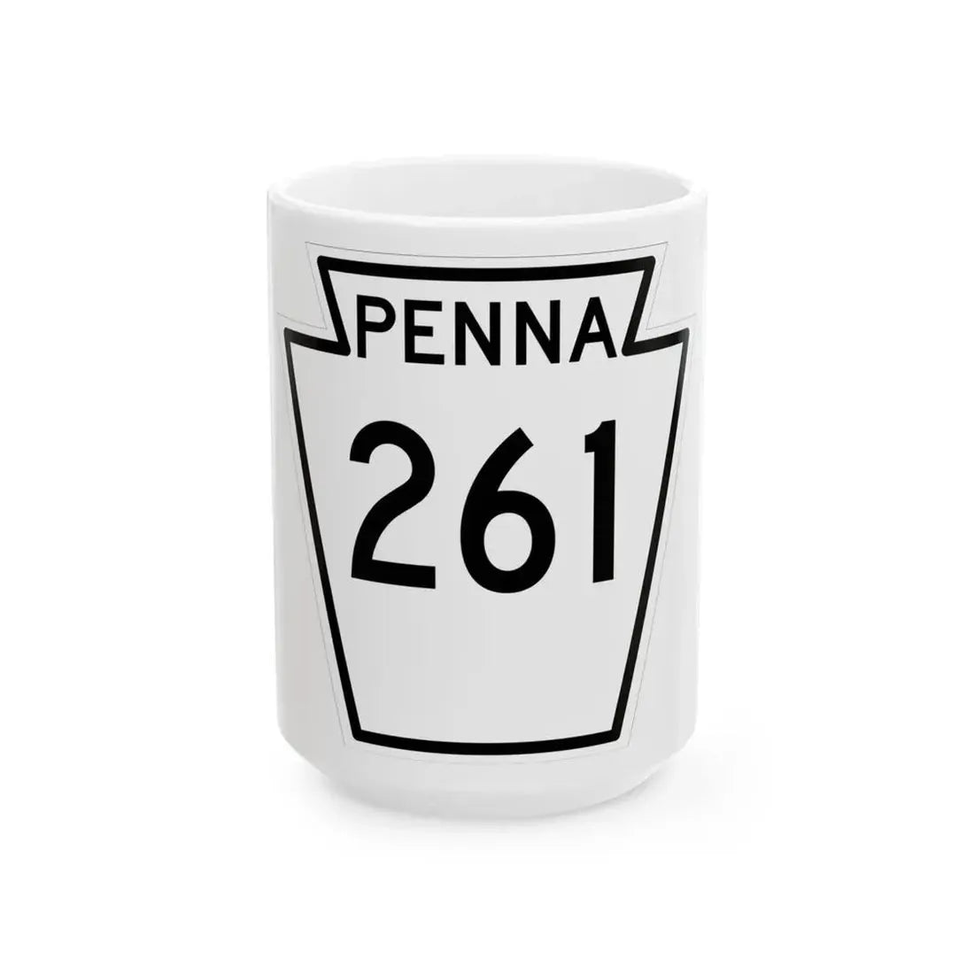 PA-261 1948 (Pennsylvania) (Road Sign) White Coffee Mug 15oz - Go Mug Yourself
