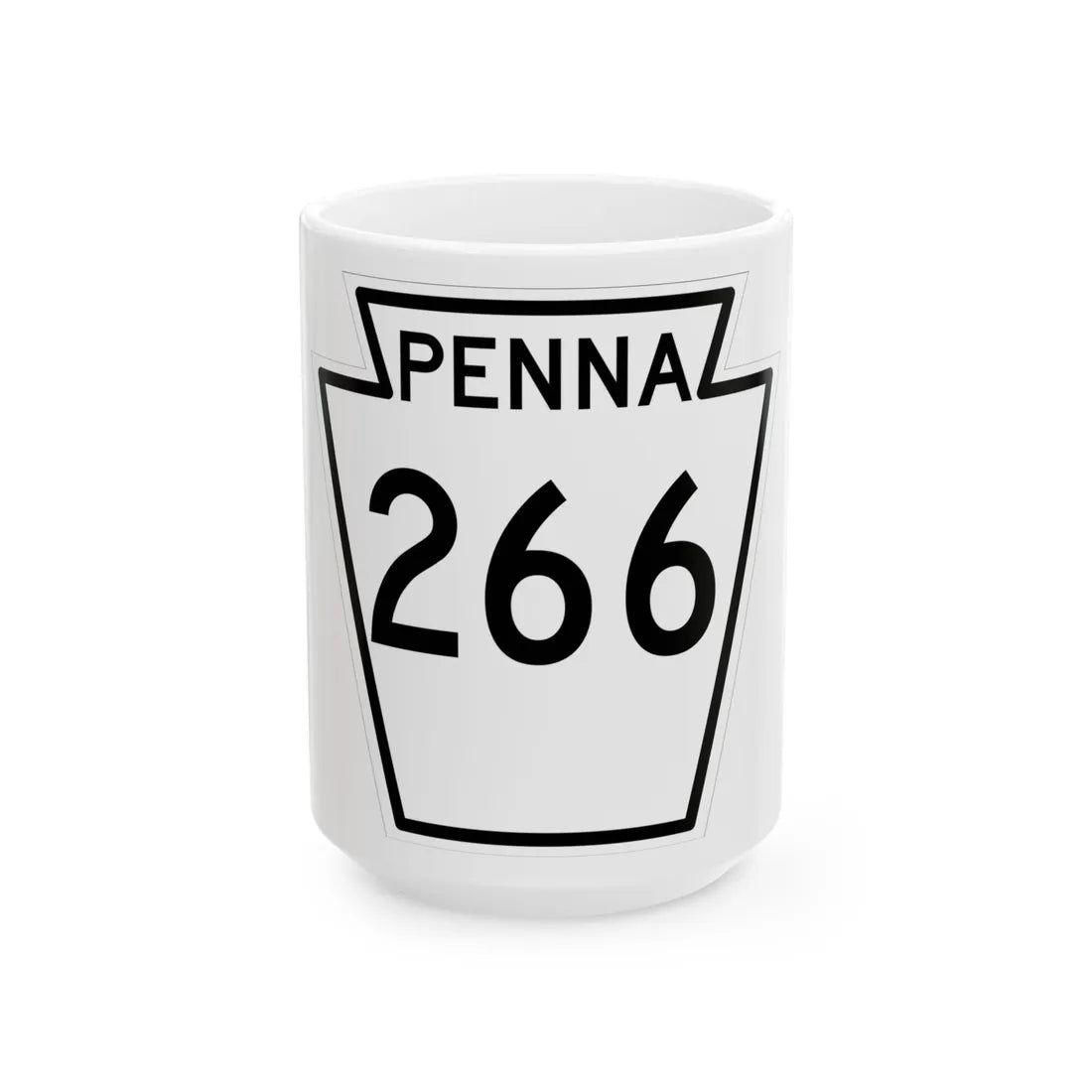 PA-266 1948 (Pennsylvania) (Road Sign) White Coffee Mug 15oz - Go Mug Yourself