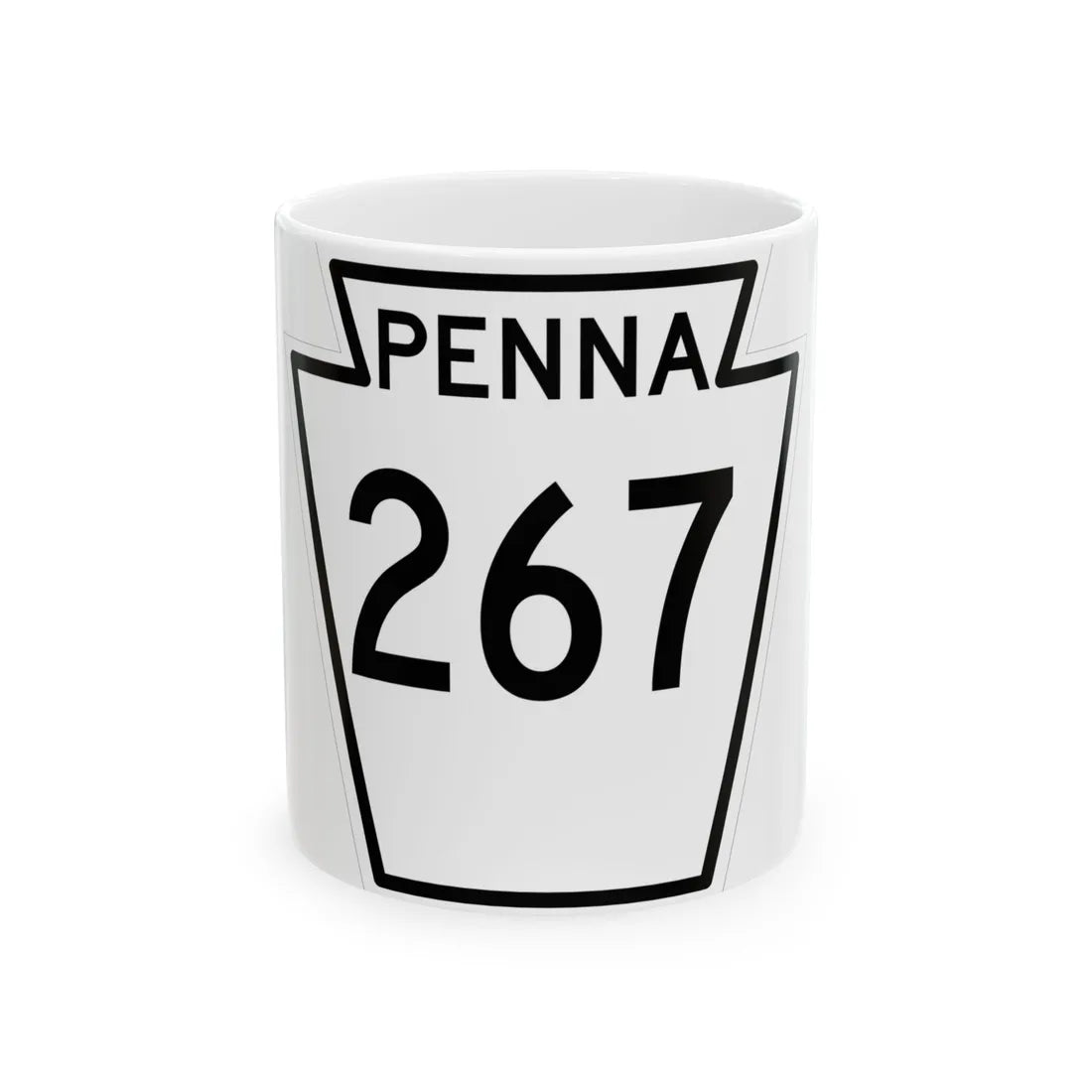 PA-267 1948 (Pennsylvania) (Road Sign) White Coffee Mug 11oz - Go Mug Yourself
