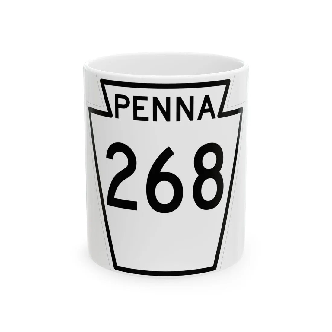 PA-268 1948 (Pennsylvania) (Road Sign) White Coffee Mug 11oz - Go Mug Yourself