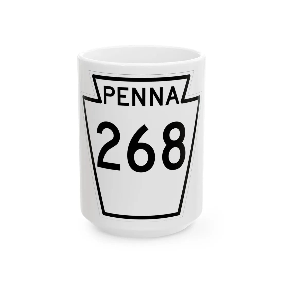 PA-268 1948 (Pennsylvania) (Road Sign) White Coffee Mug 15oz - Go Mug Yourself