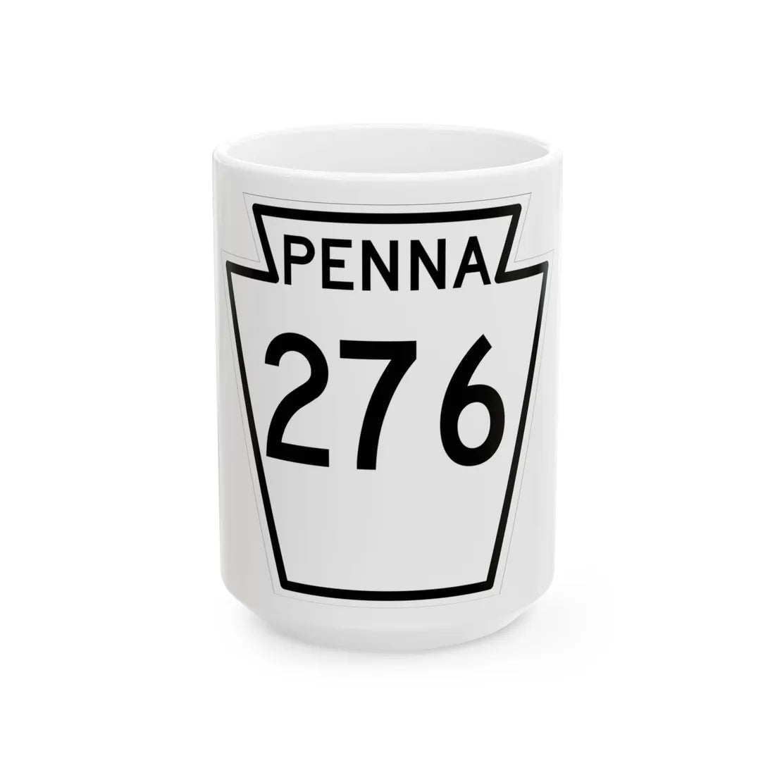 PA-276 1948 (Pennsylvania) (Road Sign) White Coffee Mug 15oz - Go Mug Yourself