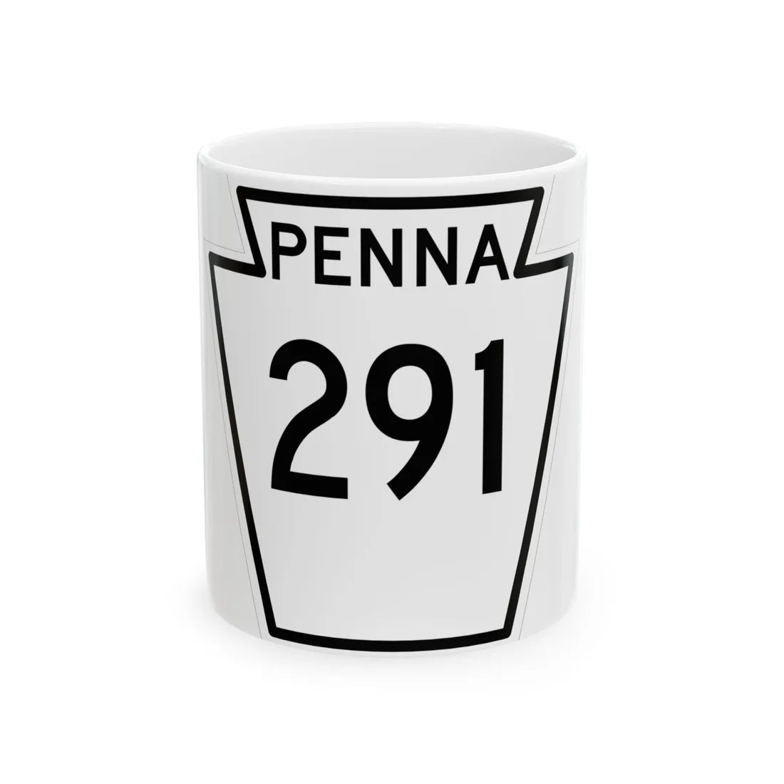 PA-291 1948 (Pennsylvania) (Road Sign) White Coffee Mug 11oz - Go Mug Yourself
