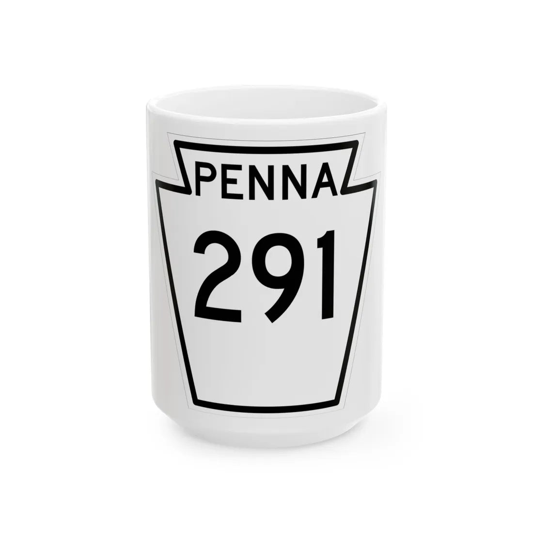 PA-291 1948 (Pennsylvania) (Road Sign) White Coffee Mug 15oz - Go Mug Yourself