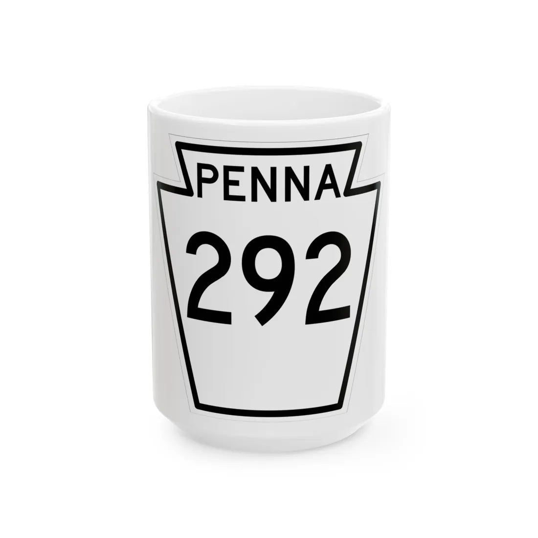 PA-292 1948 (Pennsylvania) (Road Sign) White Coffee Mug 15oz - Go Mug Yourself