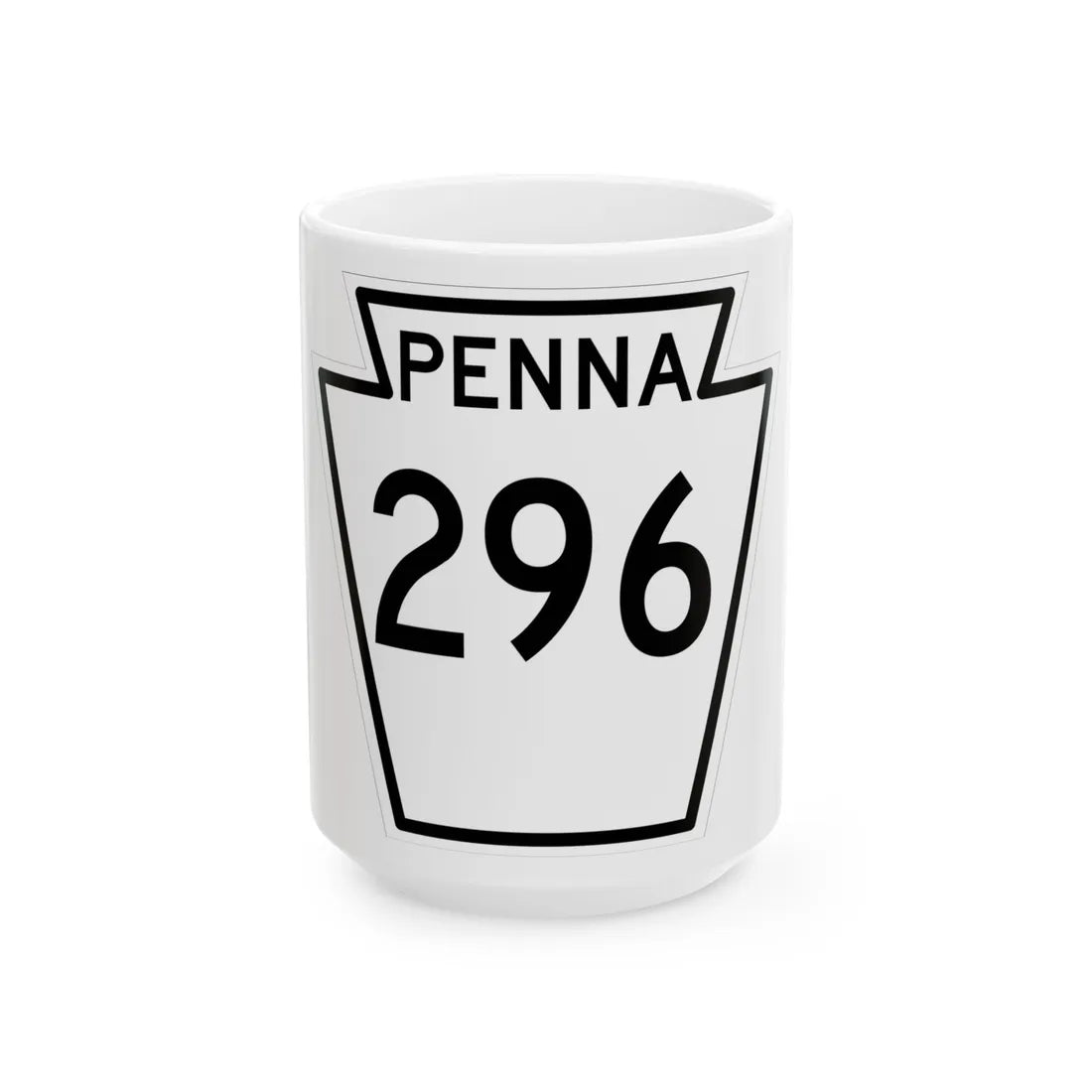 PA-296 1948 (Pennsylvania) (Road Sign) White Coffee Mug 15oz - Go Mug Yourself