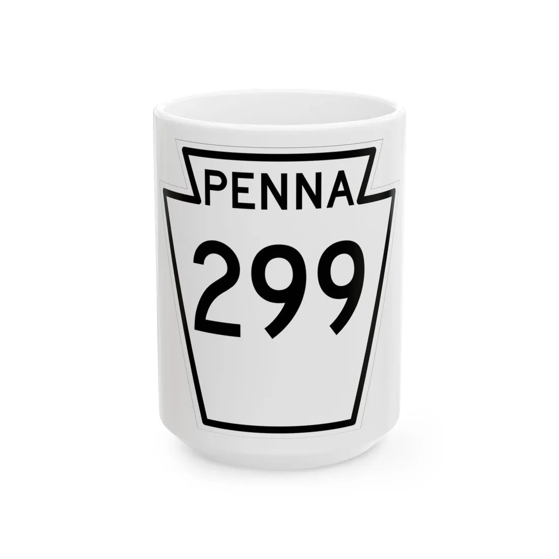 PA-299 1948 (Pennsylvania) (Road Sign) White Coffee Mug 15oz - Go Mug Yourself