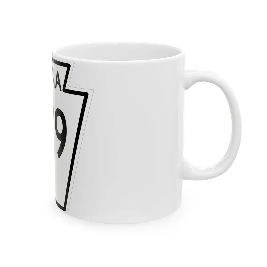 PA-299 1948 (Pennsylvania) (Road Sign) White Coffee Mug - Go Mug Yourself