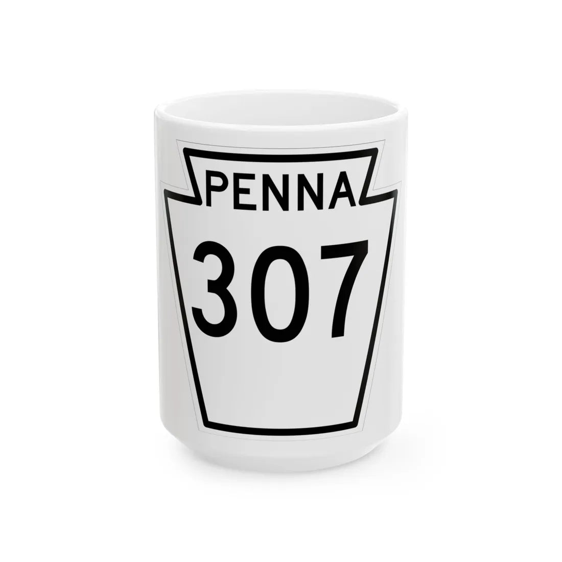 PA-307 1948 (Pennsylvania) (Road Sign) White Coffee Mug 15oz - Go Mug Yourself