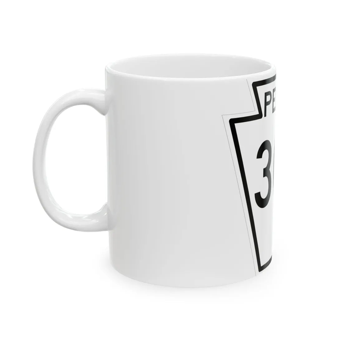 PA-307 1948 (Pennsylvania) (Road Sign) White Coffee Mug - Go Mug Yourself