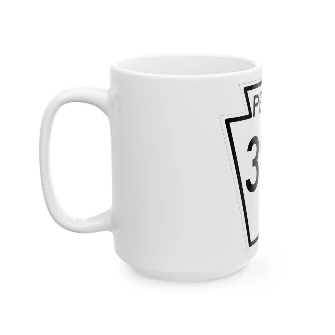 PA-307 1948 (Pennsylvania) (Road Sign) White Coffee Mug - Go Mug Yourself