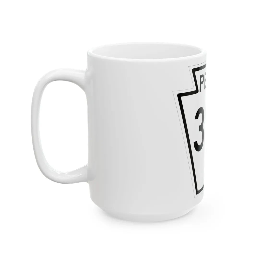 PA-308 1948 (Pennsylvania) (Road Sign) White Coffee Mug - Go Mug Yourself