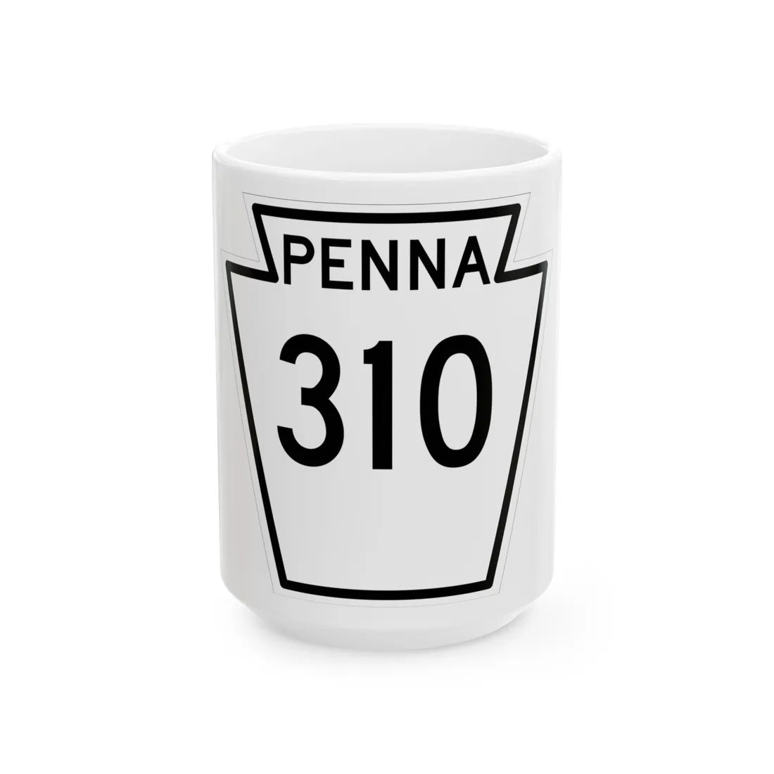 PA-310 1948 (Pennsylvania) (Road Sign) White Coffee Mug 15oz - Go Mug Yourself