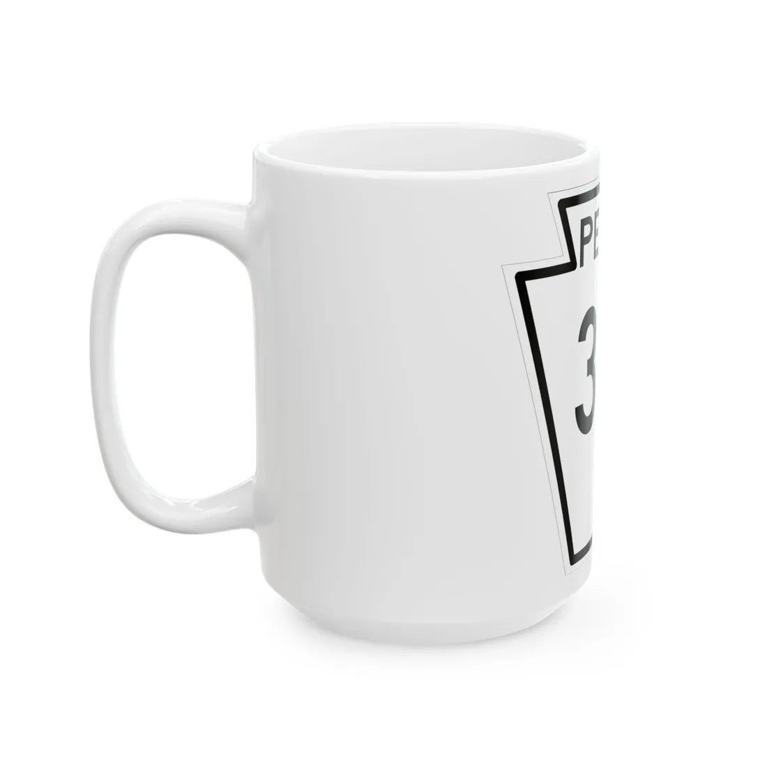 PA-313 1948 (Pennsylvania) (Road Sign) White Coffee Mug - Go Mug Yourself
