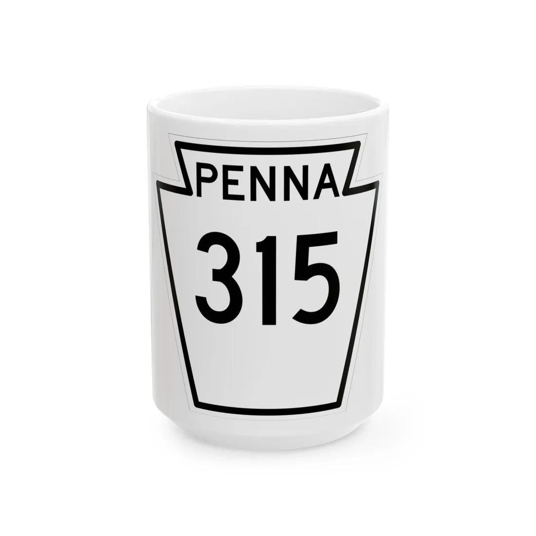 PA-315 1948 (Pennsylvania) (Road Sign) White Coffee Mug 15oz - Go Mug Yourself