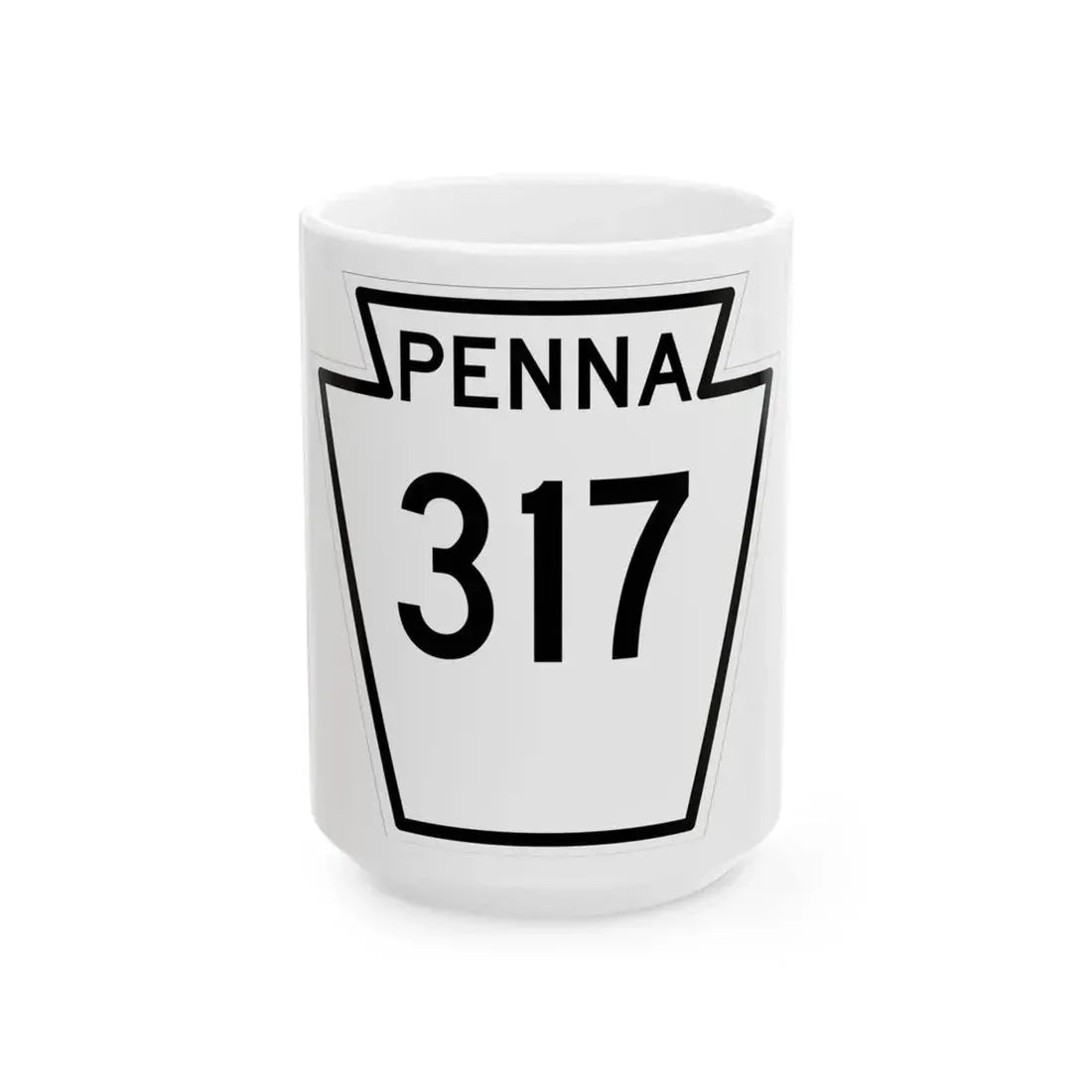 PA-317 1948 (Pennsylvania) (Road Sign) White Coffee Mug 15oz - Go Mug Yourself