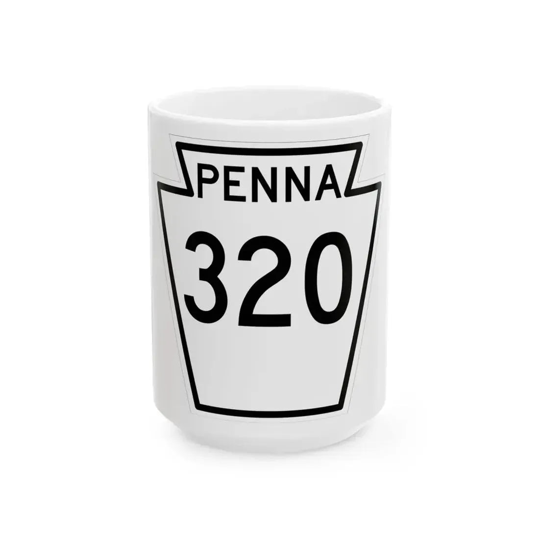PA-320 1948 (Pennsylvania) (Road Sign) White Coffee Mug 15oz - Go Mug Yourself