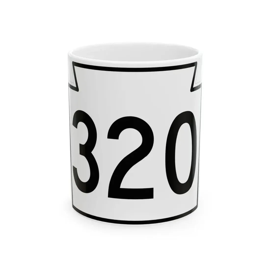 PA-320 1962 (Pennsylvania) (Road Sign) White Coffee Mug 11oz - Go Mug Yourself