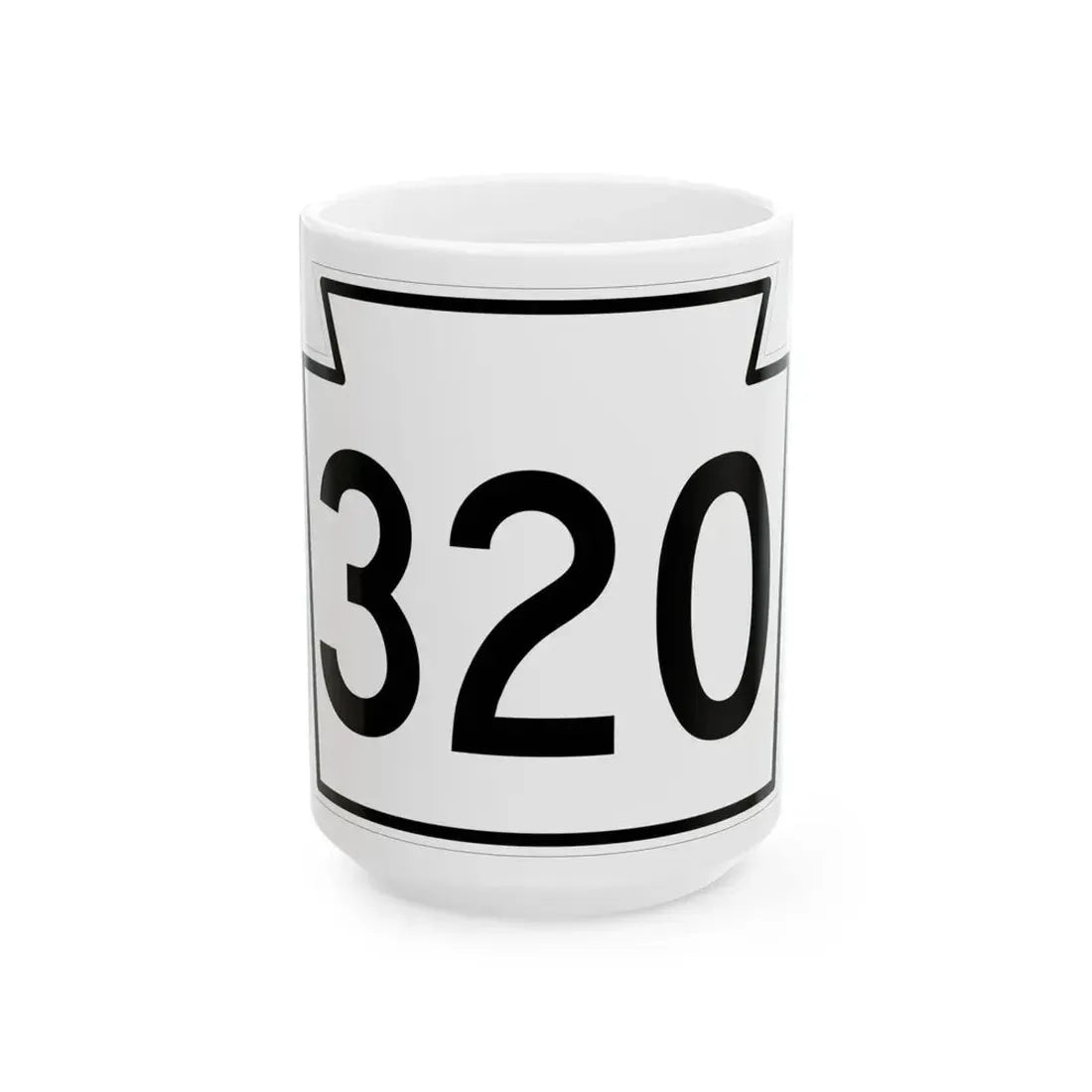 PA-320 1962 (Pennsylvania) (Road Sign) White Coffee Mug 15oz - Go Mug Yourself