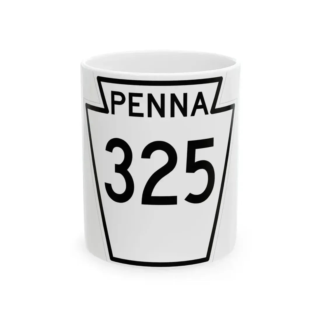 PA-325 1948 (Pennsylvania) (Road Sign) White Coffee Mug 11oz - Go Mug Yourself