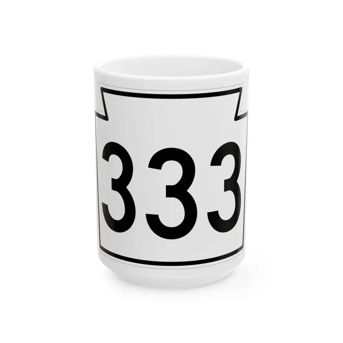 PA-333 1962 (Pennsylvania) (Road Sign) White Coffee Mug 15oz - Go Mug Yourself