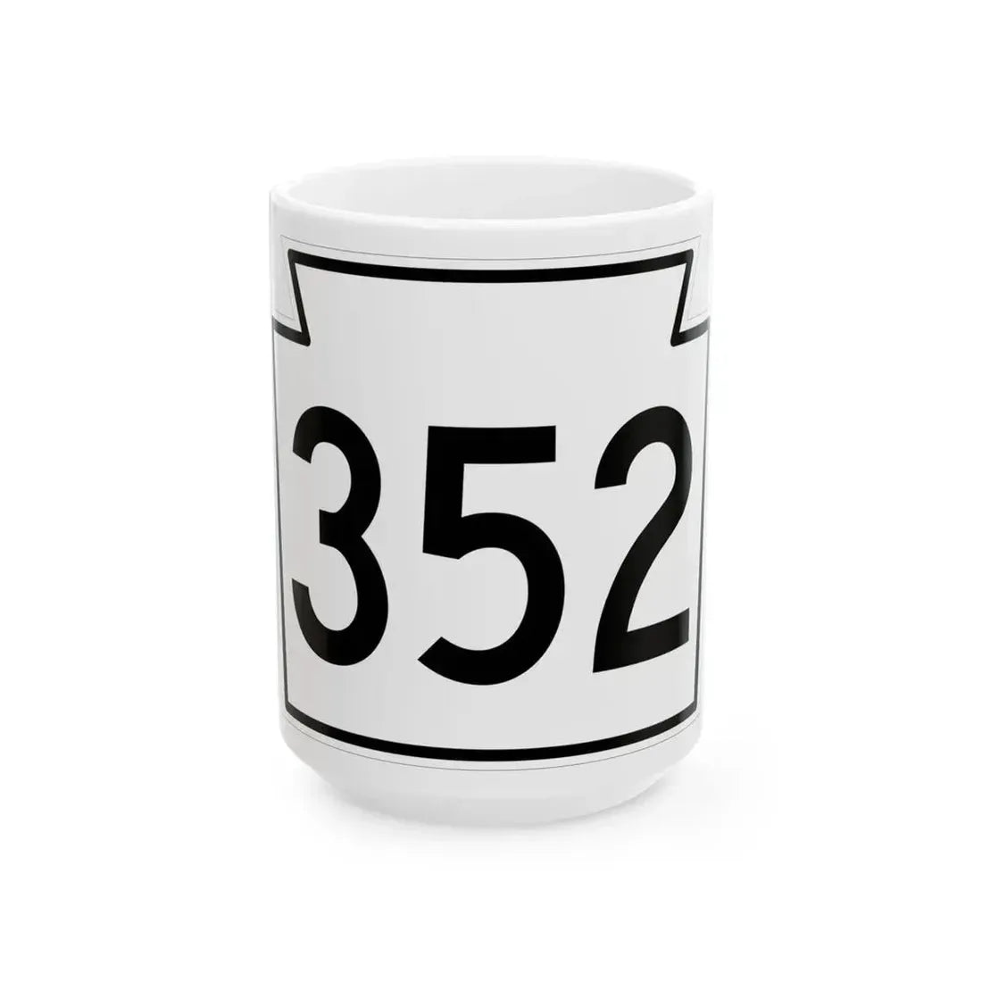 PA-352 1962 (Pennsylvania) (Road Sign) White Coffee Mug 15oz - Go Mug Yourself