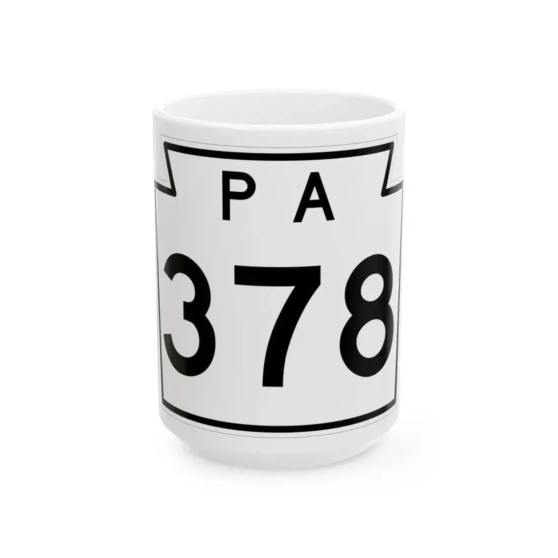 PA-378 1960 (Pennsylvania) (Road Sign) White Coffee Mug 15oz - Go Mug Yourself