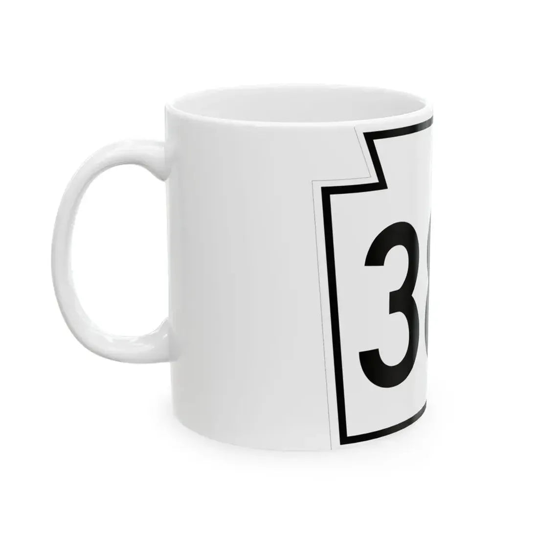 PA-383 1962 (Pennsylvania) (Road Sign) White Coffee Mug - Go Mug Yourself