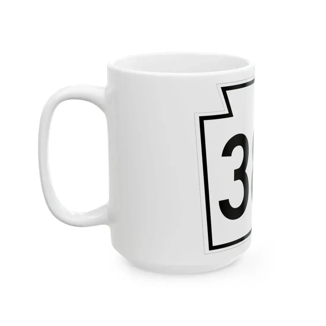 PA-383 1962 (Pennsylvania) (Road Sign) White Coffee Mug - Go Mug Yourself