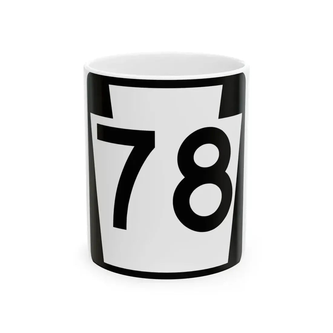 PA-78 (Pennsylvania) (Road Sign) White Coffee Mug 11oz - Go Mug Yourself