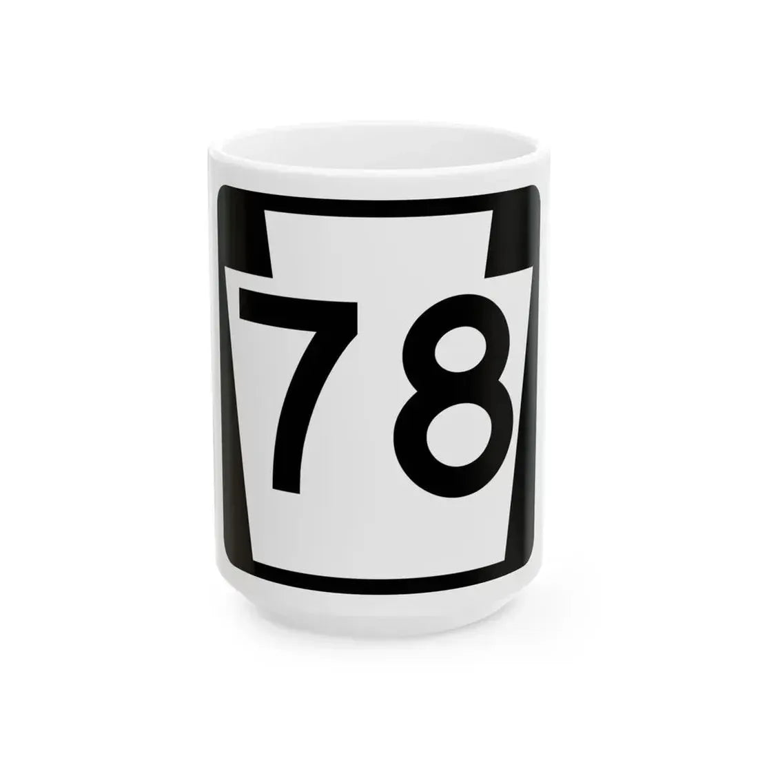 PA-78 (Pennsylvania) (Road Sign) White Coffee Mug 15oz - Go Mug Yourself