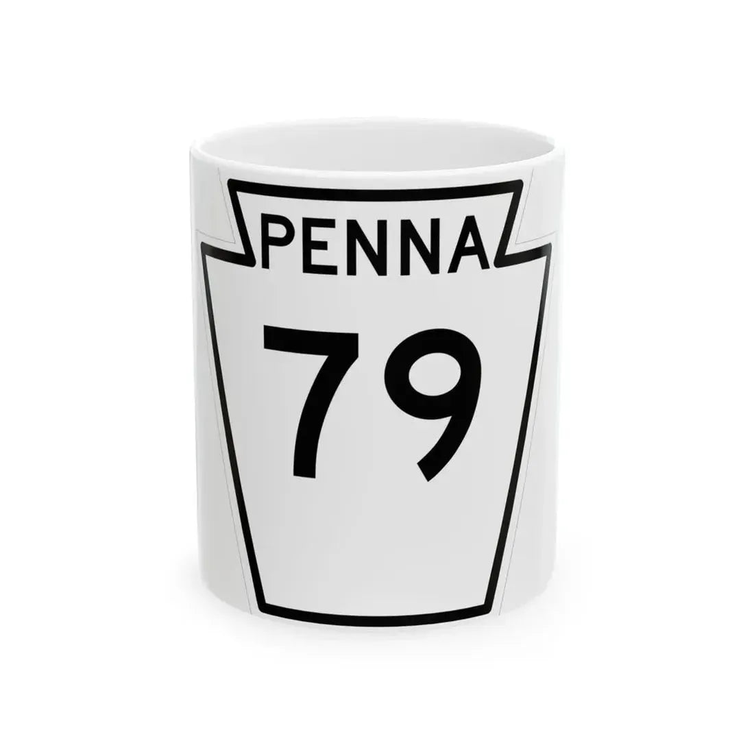 PA-79 1948 (Pennsylvania) (Road Sign) White Coffee Mug 11oz - Go Mug Yourself