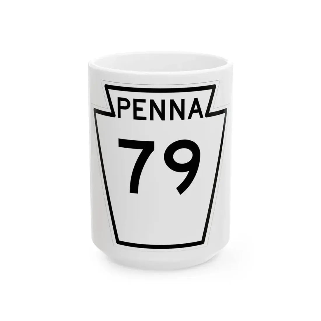 PA-79 1948 (Pennsylvania) (Road Sign) White Coffee Mug 15oz - Go Mug Yourself