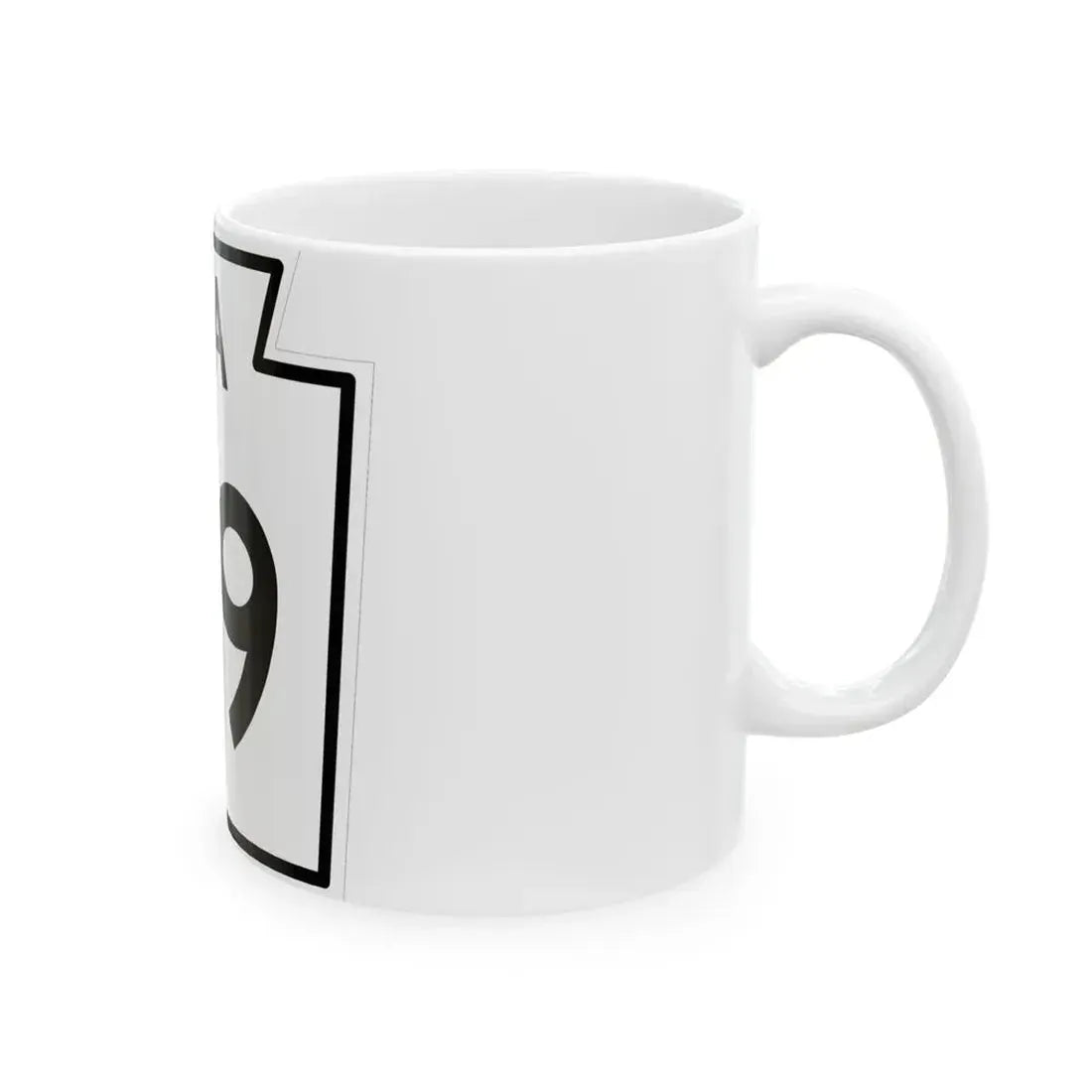 PA-79 1960 (Pennsylvania) (Road Sign) White Coffee Mug - Go Mug Yourself