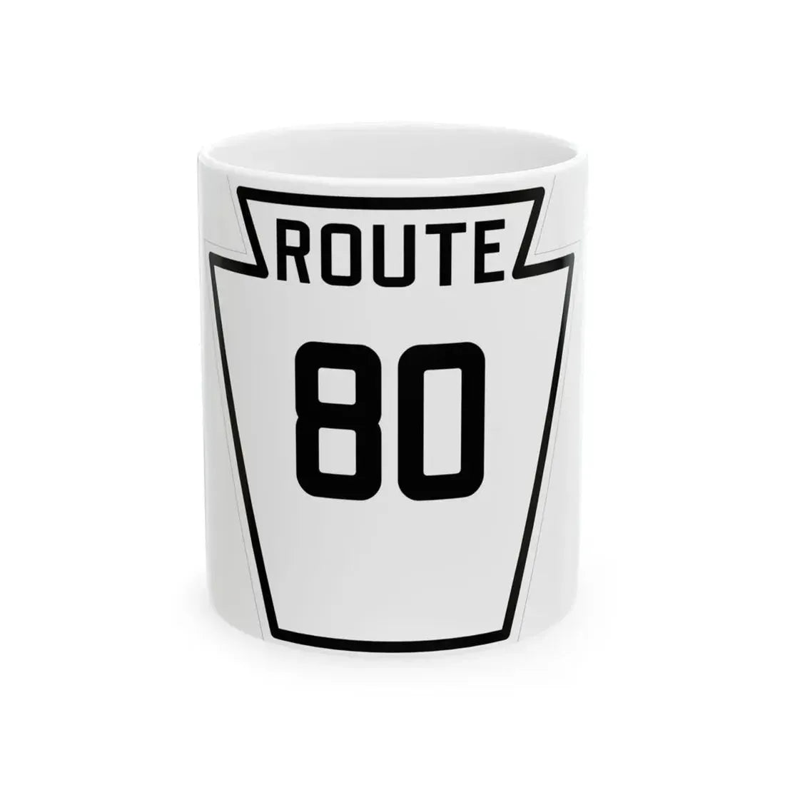 PA-80 1926 (Pennsylvania) (Road Sign) White Coffee Mug 11oz - Go Mug Yourself