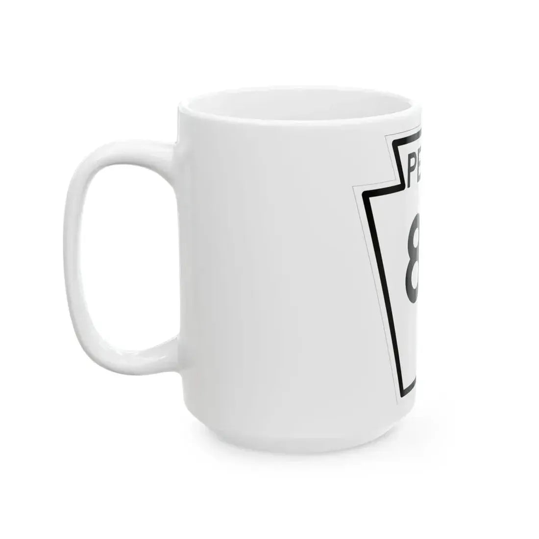 PA-80 1948 (Pennsylvania) (Road Sign) White Coffee Mug - Go Mug Yourself