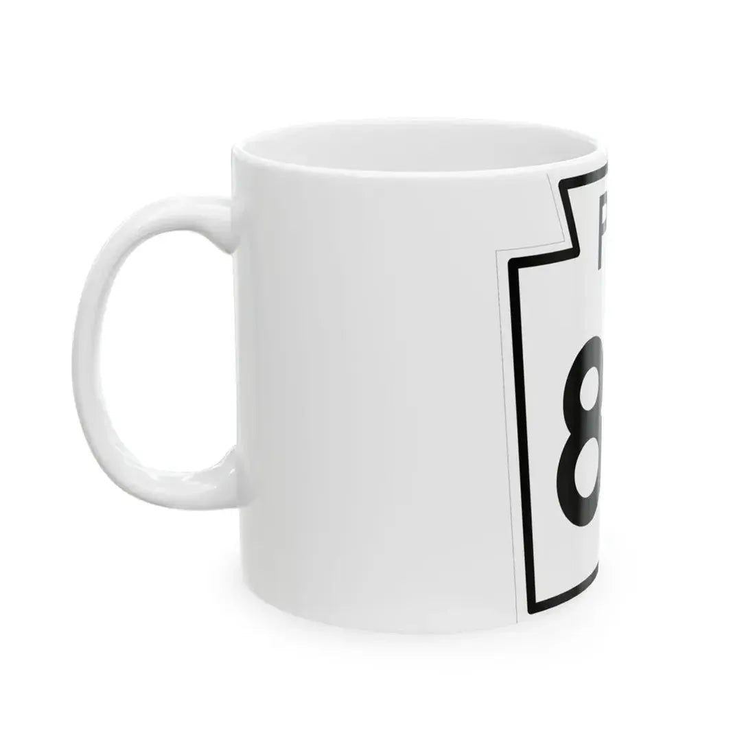 PA-80 1960 (Pennsylvania) (Road Sign) White Coffee Mug - Go Mug Yourself