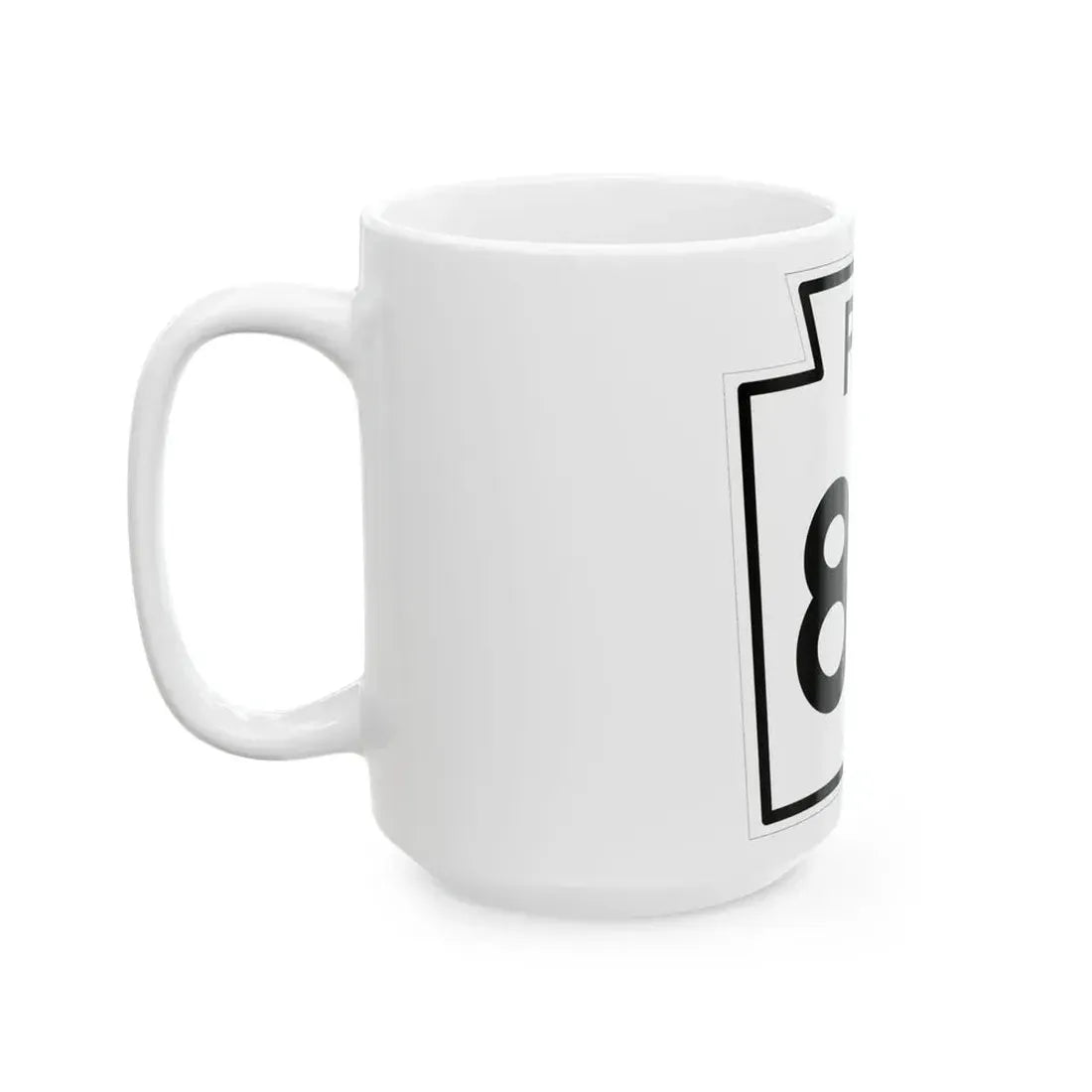 PA-80 1960 (Pennsylvania) (Road Sign) White Coffee Mug - Go Mug Yourself
