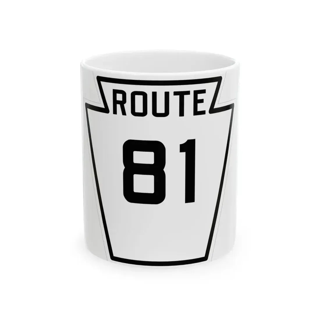 PA-81 1926 (Pennsylvania) (Road Sign) White Coffee Mug 11oz - Go Mug Yourself