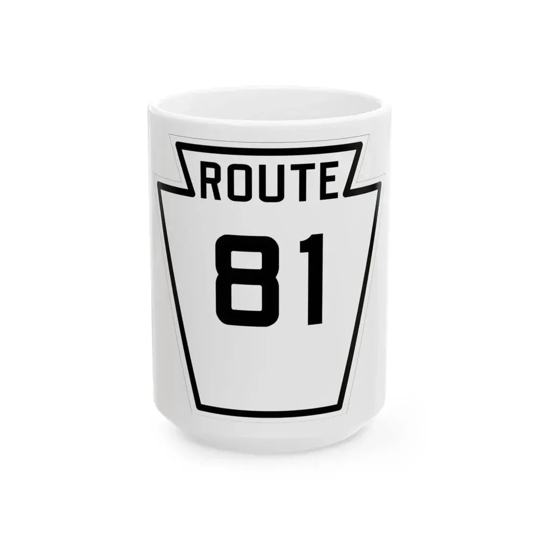 PA-81 1926 (Pennsylvania) (Road Sign) White Coffee Mug 15oz - Go Mug Yourself