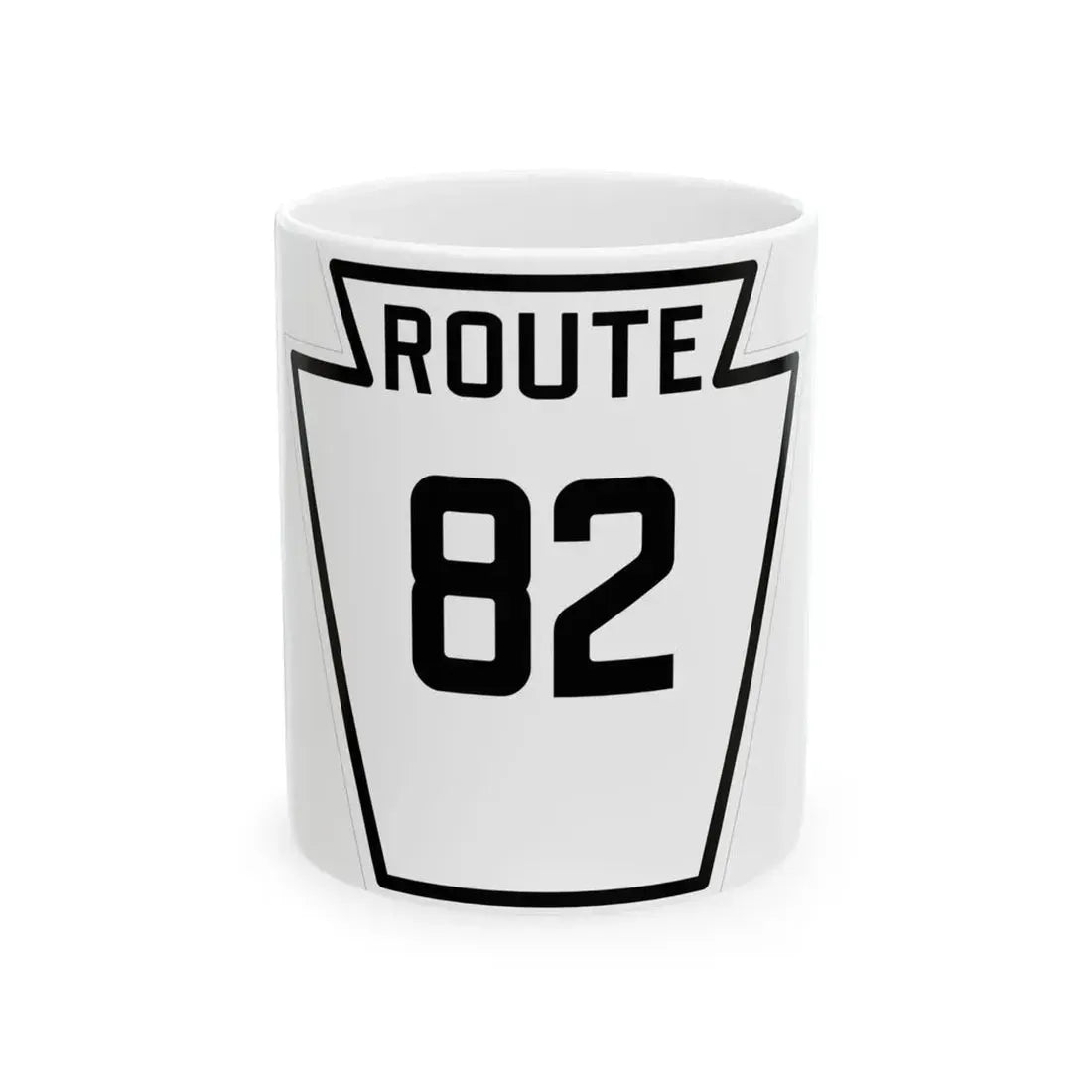 PA-82 1926 (Pennsylvania) (Road Sign) White Coffee Mug 11oz - Go Mug Yourself