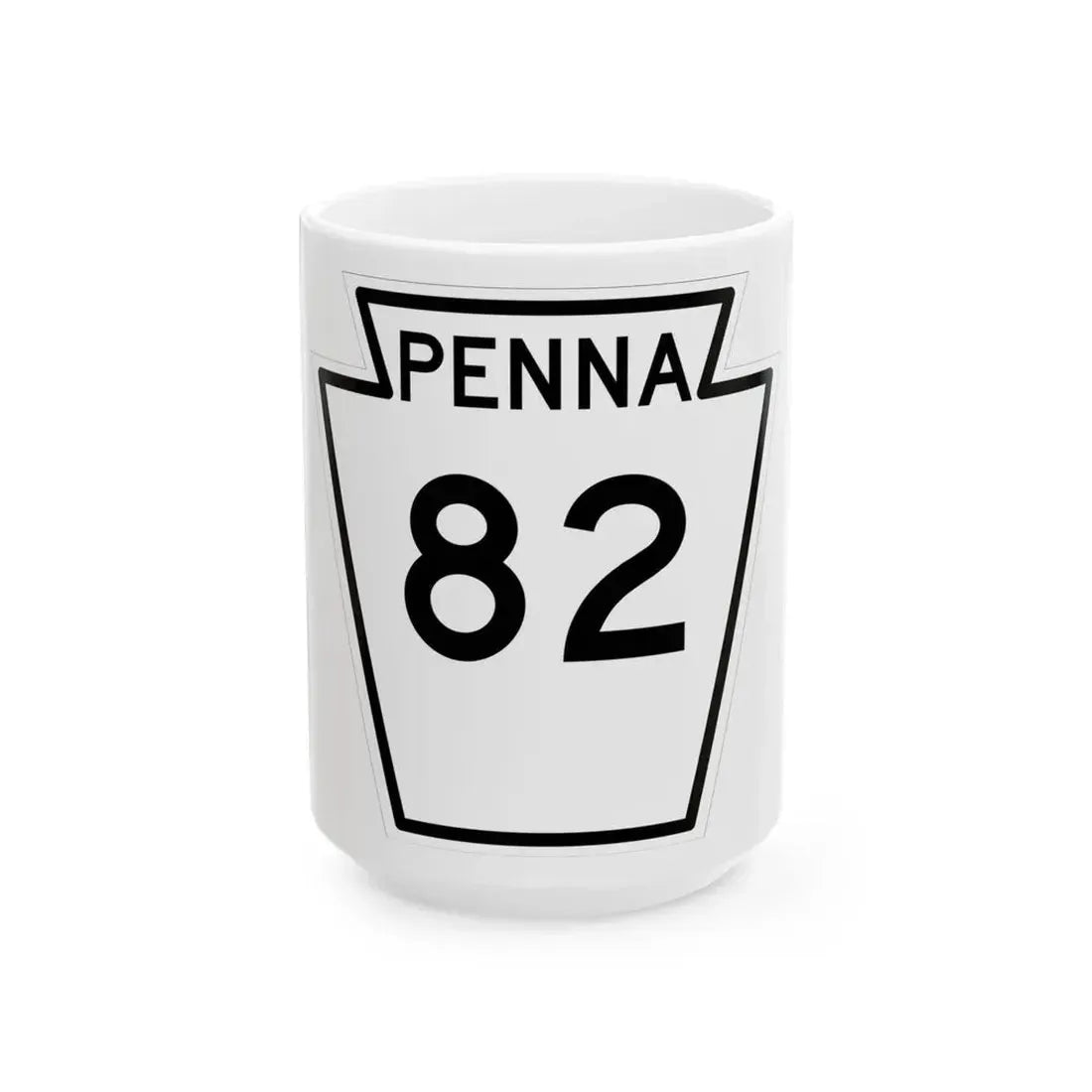 PA-82 1948 (Pennsylvania) (Road Sign) White Coffee Mug 15oz - Go Mug Yourself