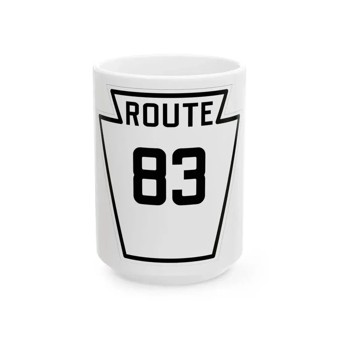 PA-83 1926 (Pennsylvania) (Road Sign) White Coffee Mug 15oz - Go Mug Yourself