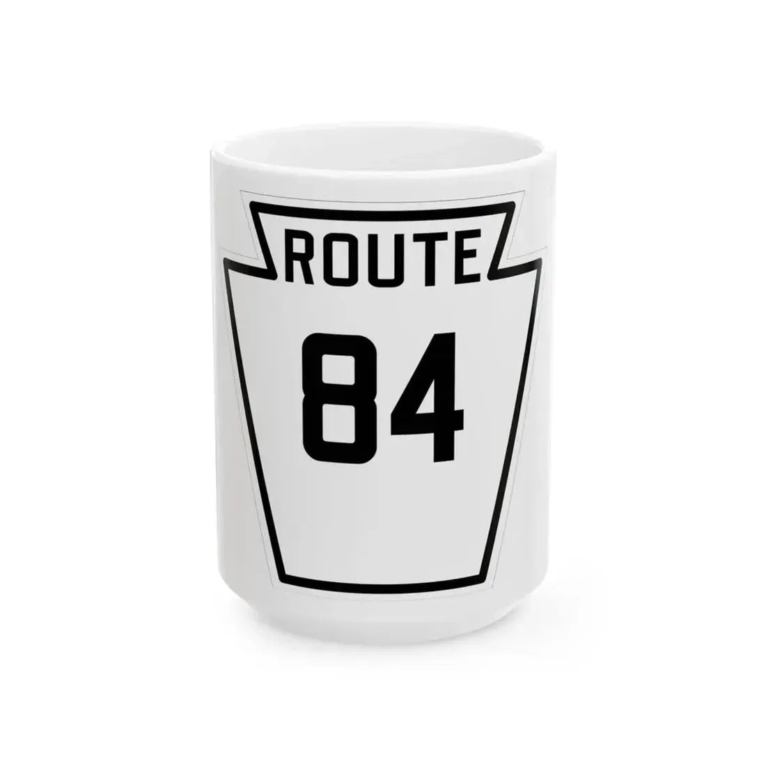 PA-84 1926 (Pennsylvania) (Road Sign) White Coffee Mug 15oz - Go Mug Yourself