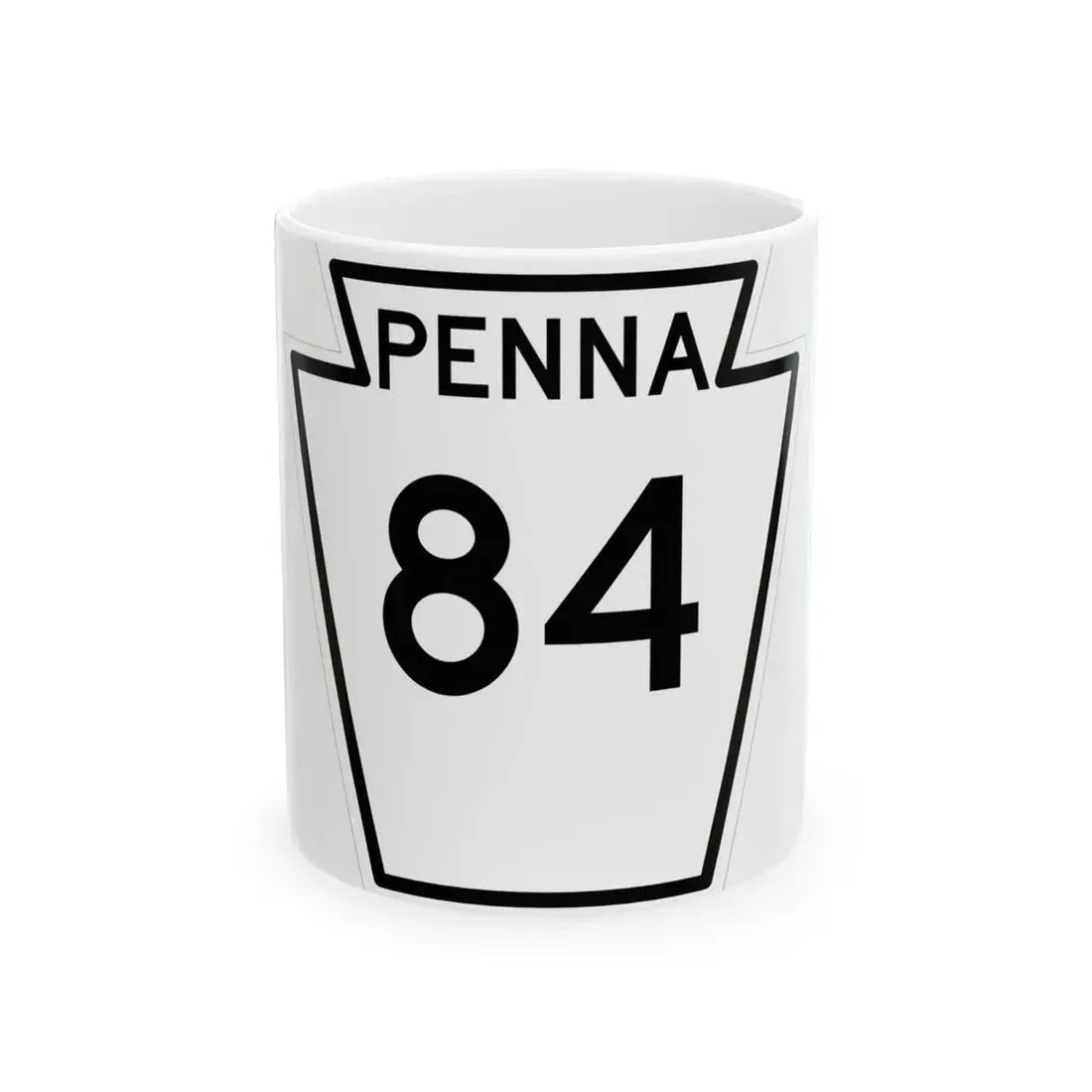 PA-84 1948 (Pennsylvania) (Road Sign) White Coffee Mug 11oz - Go Mug Yourself