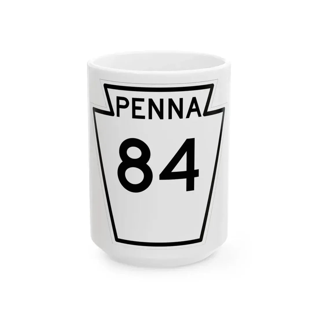 PA-84 1948 (Pennsylvania) (Road Sign) White Coffee Mug 15oz - Go Mug Yourself