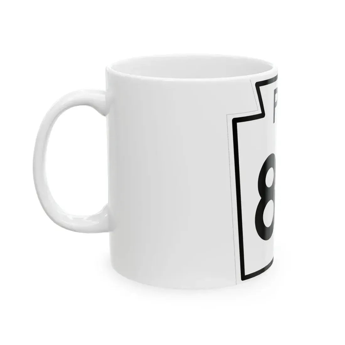 PA-84 1960 (Pennsylvania) (Road Sign) White Coffee Mug - Go Mug Yourself