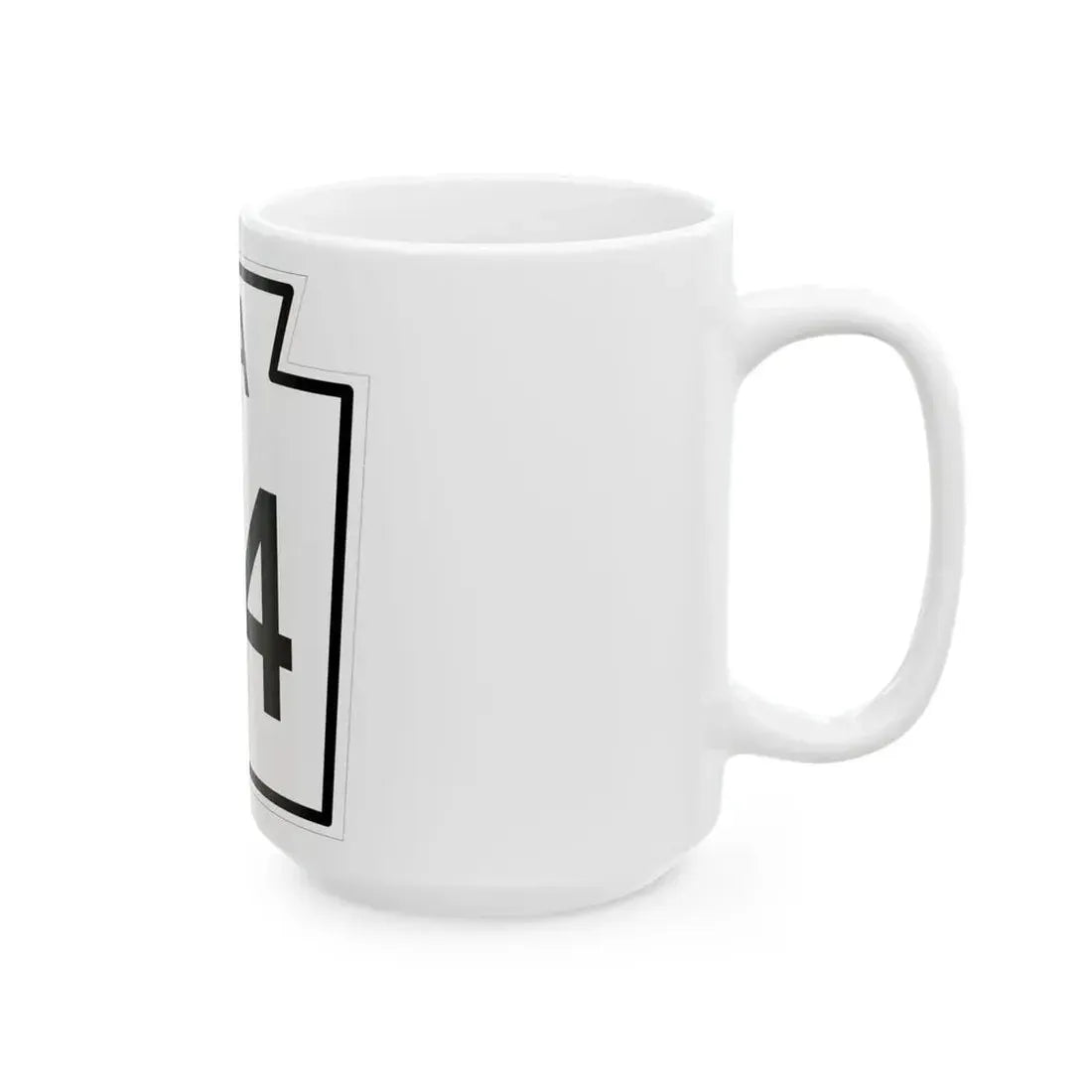 PA-84 1960 (Pennsylvania) (Road Sign) White Coffee Mug - Go Mug Yourself