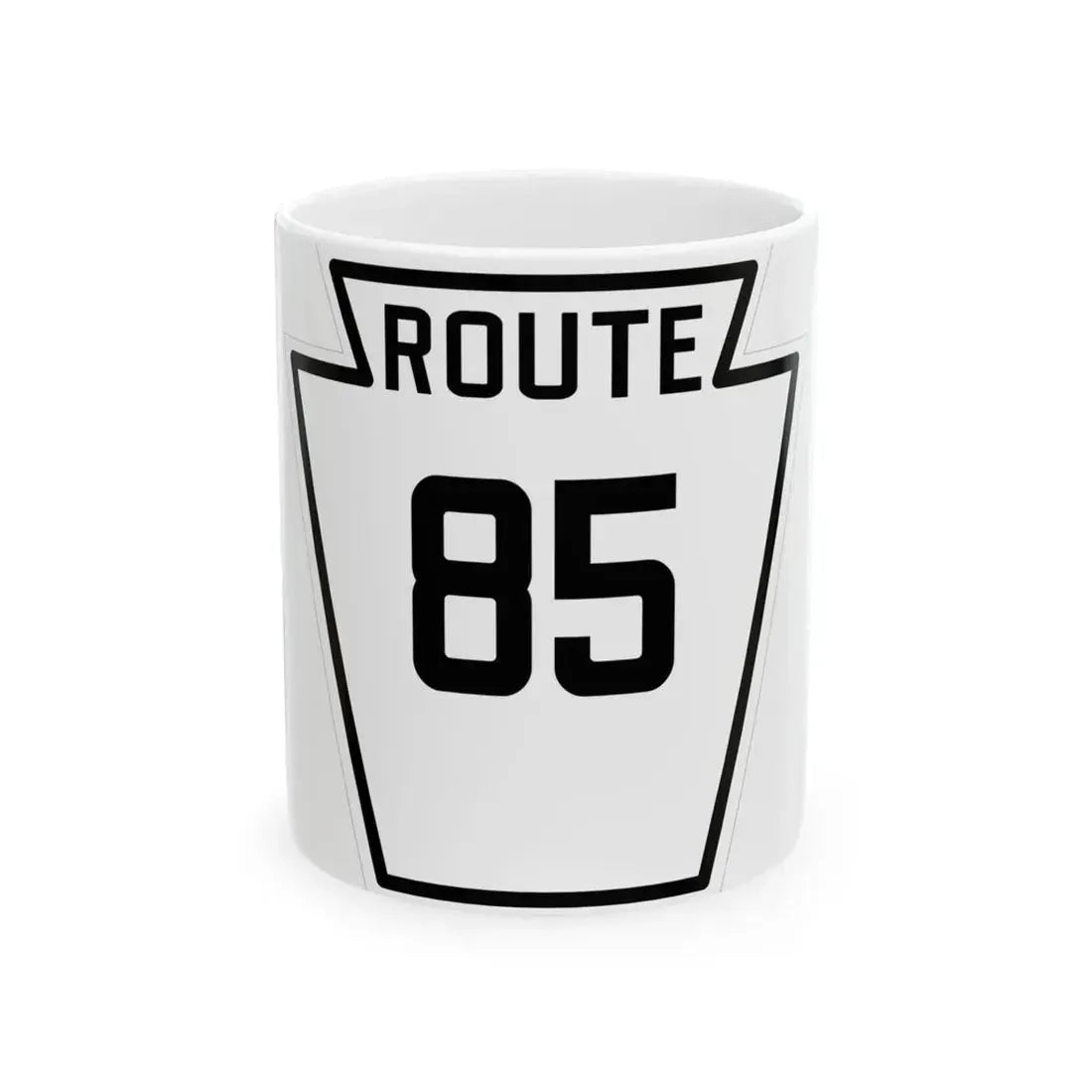 PA-85 1926 (Pennsylvania) (Road Sign) White Coffee Mug 11oz - Go Mug Yourself